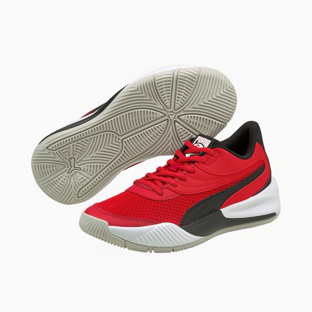 Chlapecké Basketbalové Boty Puma Triple JR Červené Černé | 280159-XAW