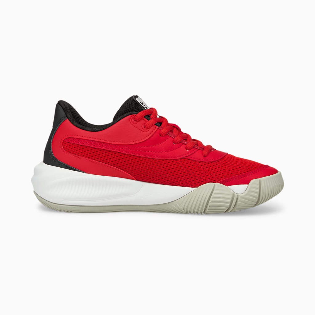 Chlapecké Basketbalové Boty Puma Triple JR Červené Černé | 280159-XAW