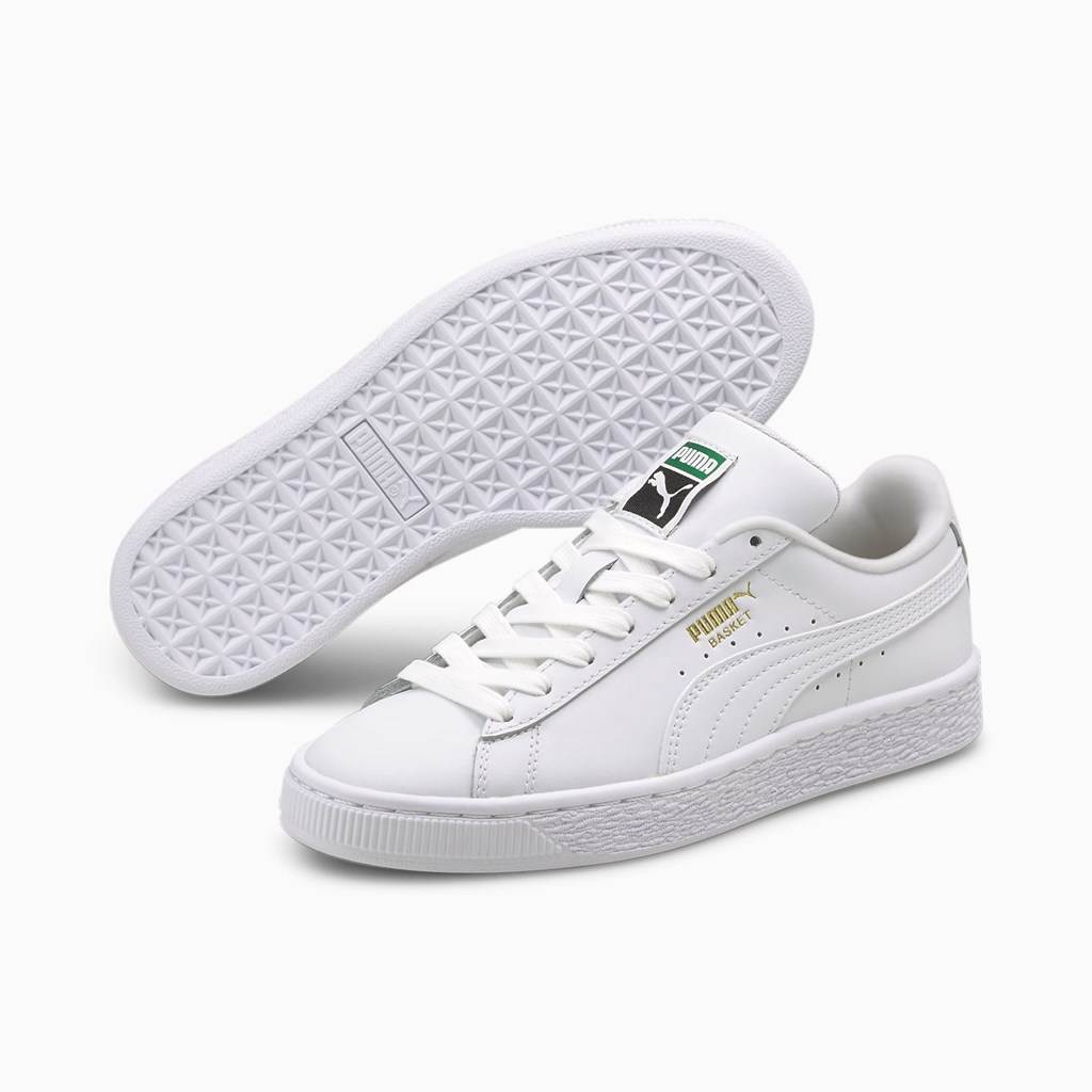 Chlapecké Tenisky Puma Basket Classic XXI JR Bílé Bílé | 569BLYCWV