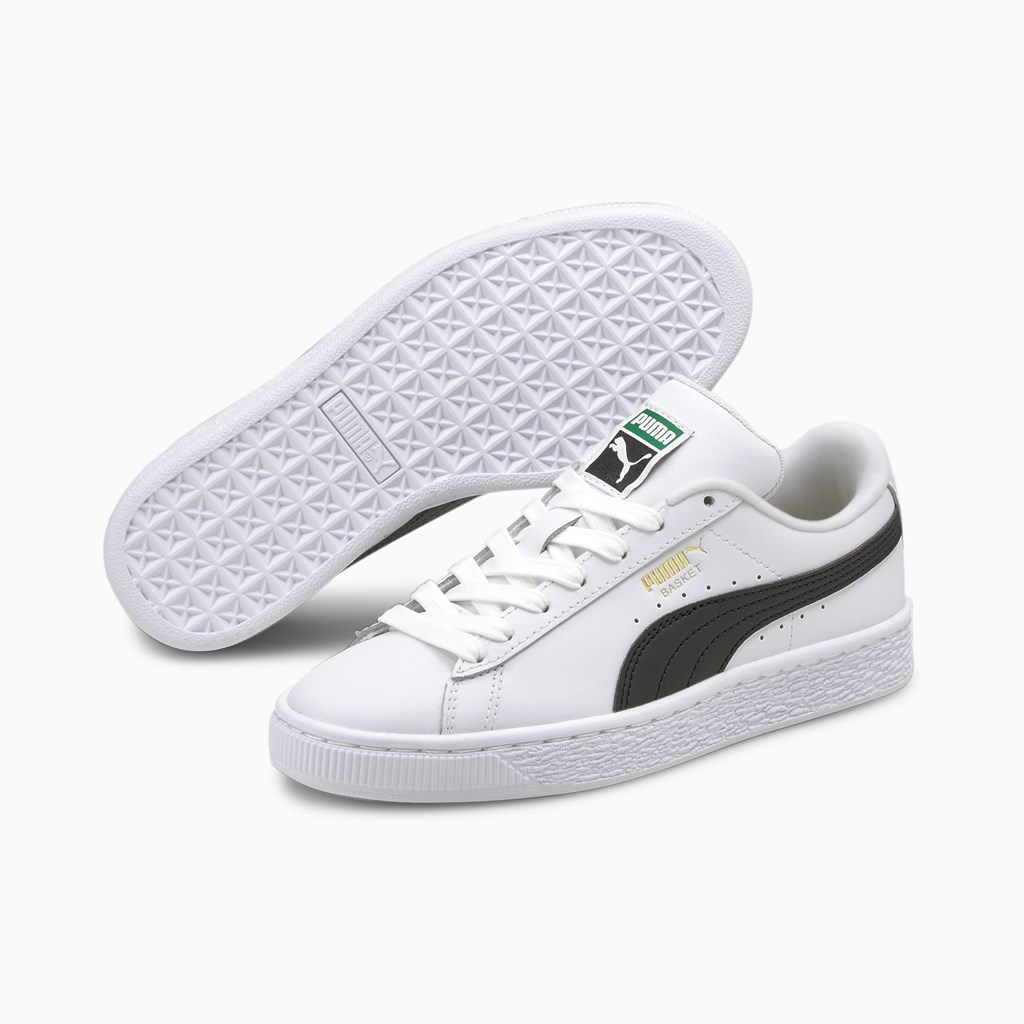 Chlapecké Tenisky Puma Basket Classic XXI JR Bílé Černé | 584EYGMSL