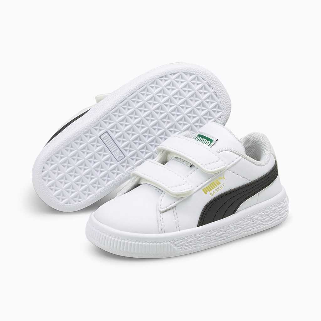 Chlapecké Tenisky Puma Basket Classic XXI Toddler Bílé Černé | 837MCGIKZ