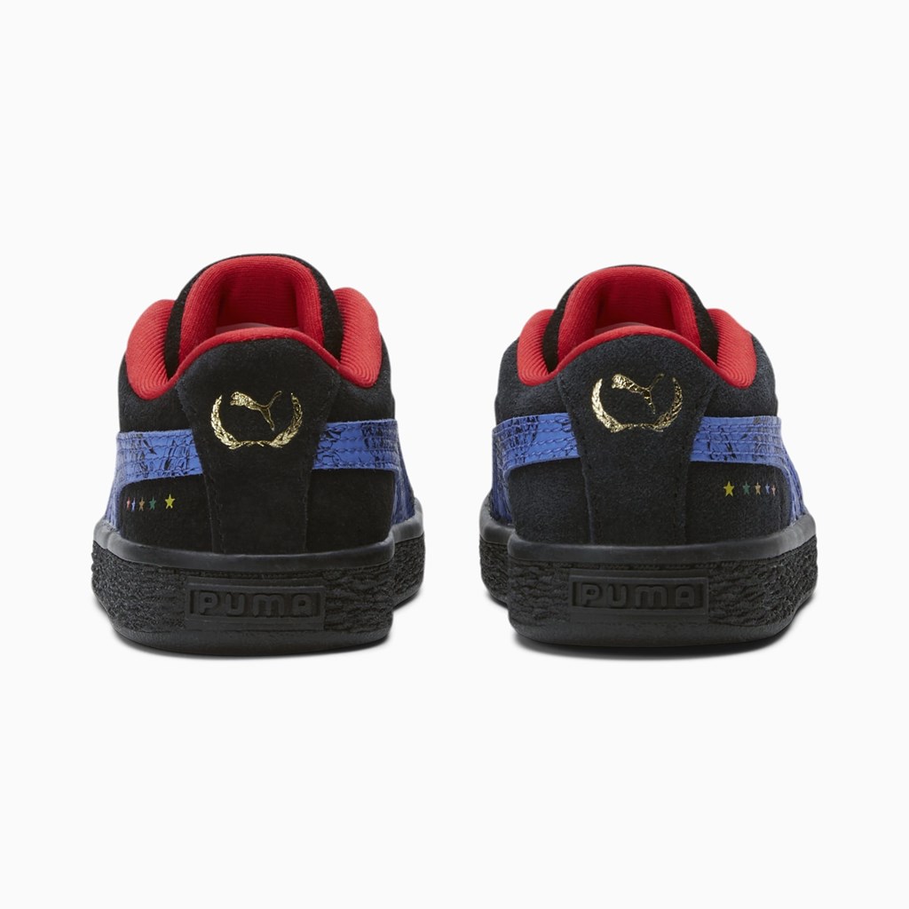 Chlapecké Tenisky Puma PUMA x DC Justice League Suede Toddler Černé | 093PWXGJS