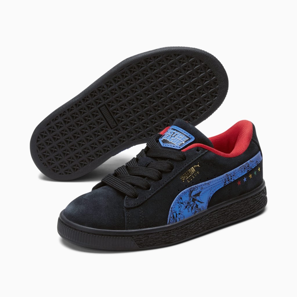 Chlapecké Tenisky Puma PUMA x DC Justice League Suede Little Černé | 123KJLENO