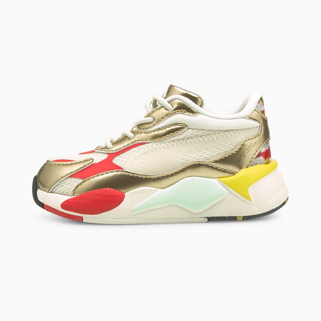 Chlapecké Tenisky Puma PUMA x HARIBO RS-X³ Toddler Bílé Zlaté | 428TFJDKZ