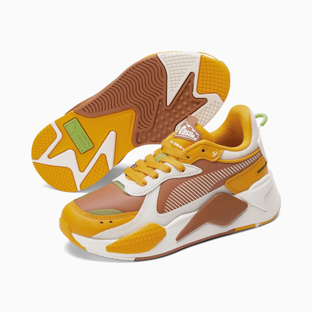 Chlapecké Tenisky Puma PUMA x WHITE CASTLE RS-X JR Mocha Bisque / Sunflower | 438SEPOKV