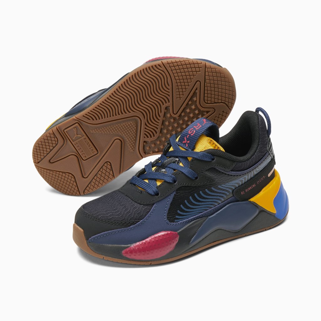 Chlapecké Tenisky Puma RS-X Global Futurism Little Černé | 851KXSWDF