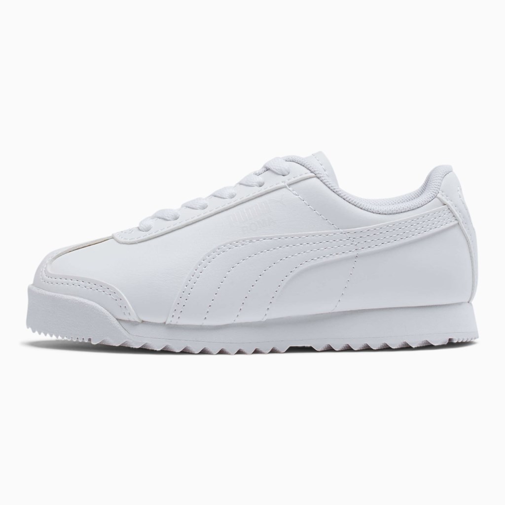 Chlapecké Tenisky Puma Roma Basic Little Bílé | 401VJCLDZ