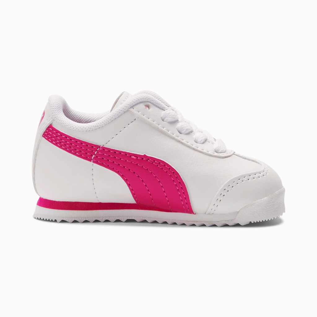 Chlapecké Tenisky Puma Roma Basic Toddler Bílé Fuchsie Fialové | 631YOQAGD