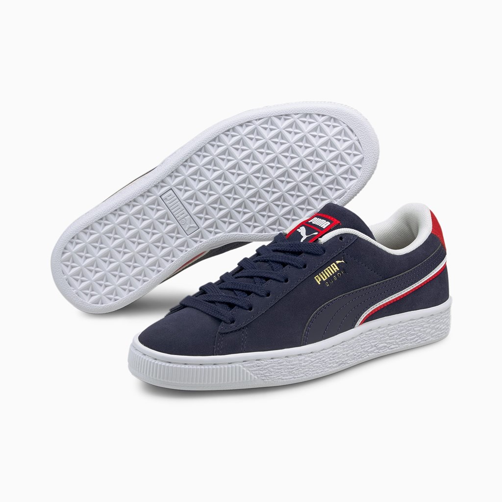 Chlapecké Tenisky Puma Suede Triplex JR Červené Bílé | 013LHXZAO