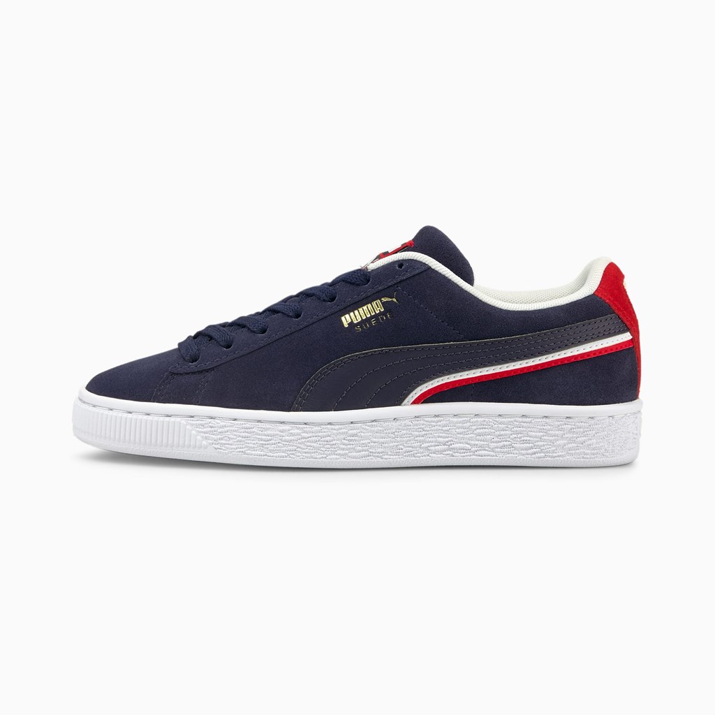 Chlapecké Tenisky Puma Suede Triplex JR Červené Bílé | 013LHXZAO