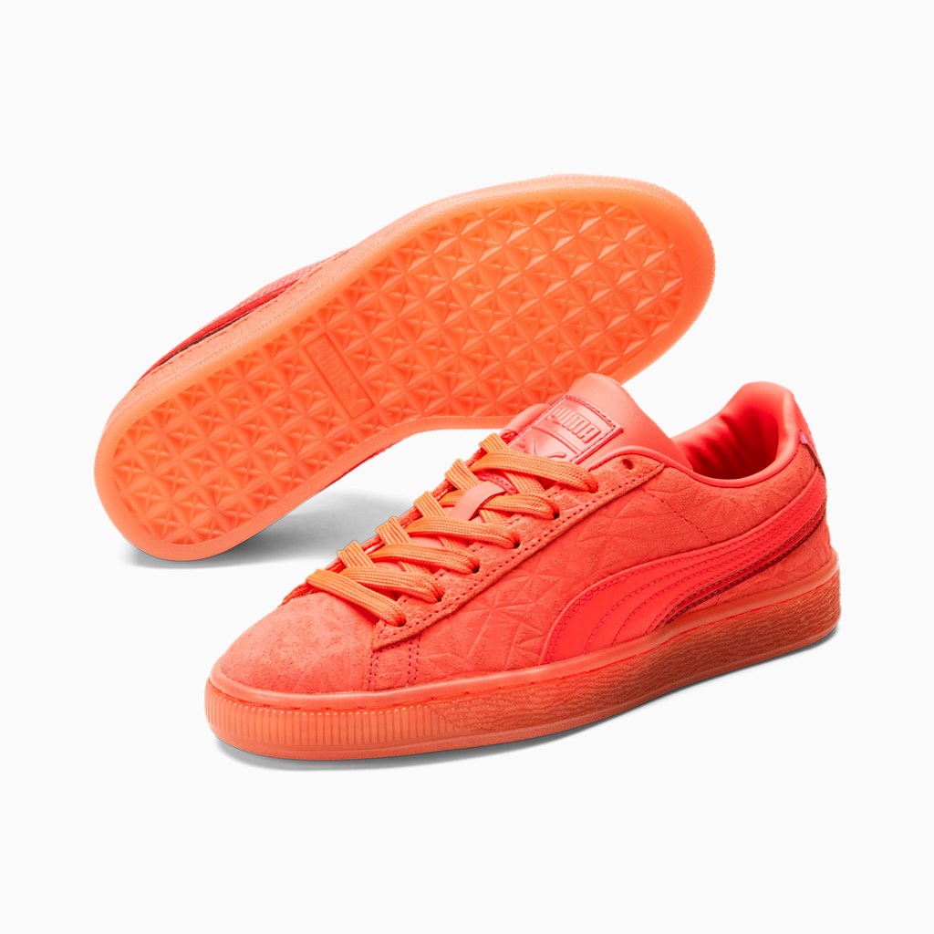 Chlapecké Tenisky Puma Suede Triplex Mono JR Růžové Červené | 519ZSGRUH