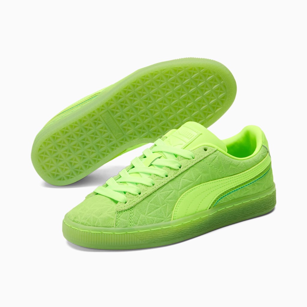 Chlapecké Tenisky Puma Suede Triplex Mono JR Zelene Zelene Zelene | 587XHZSNC