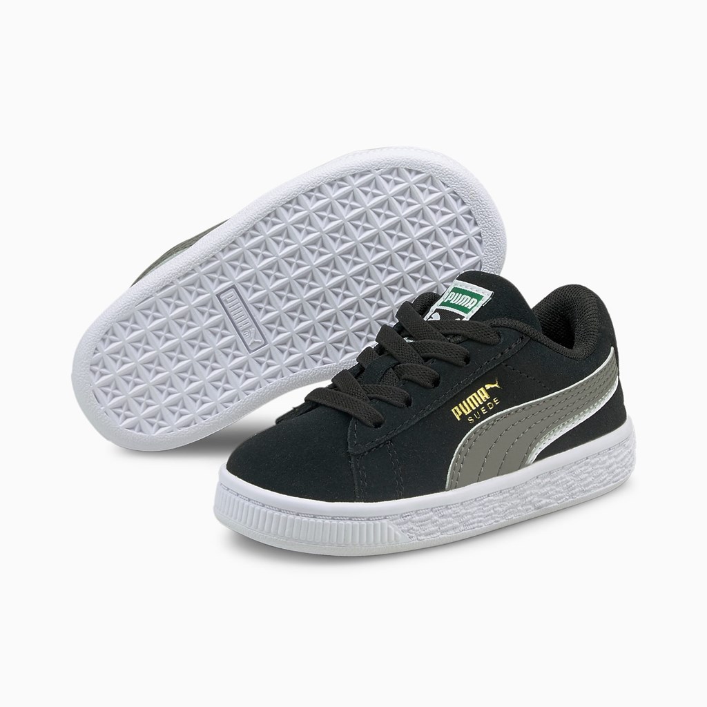 Chlapecké Tenisky Puma Suede Triplex Toddler Černé Bílé | 586LXTWGA