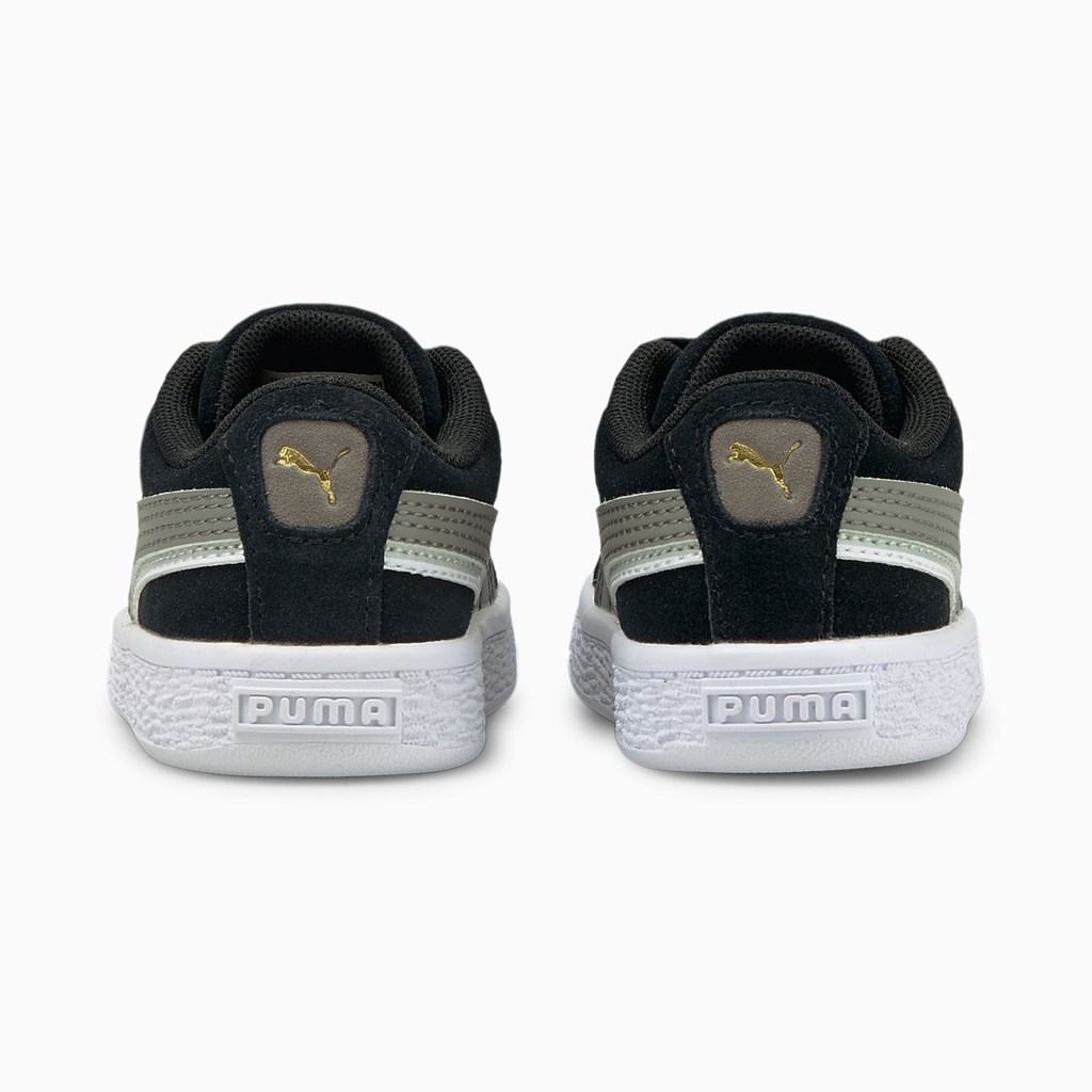 Chlapecké Tenisky Puma Suede Triplex Toddler Černé Bílé | 586LXTWGA