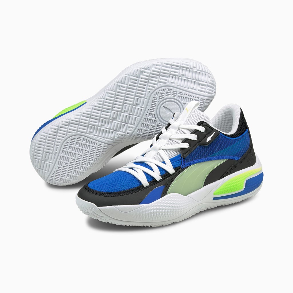 Dámské Basketbalové Boty Puma Court Rider I Blankyt Zelene | 321487-FST