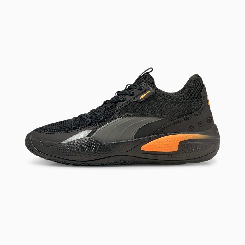 Dámské Basketbalové Boty Puma Court Rider Pop Černé Oranžové | 504319-VYA