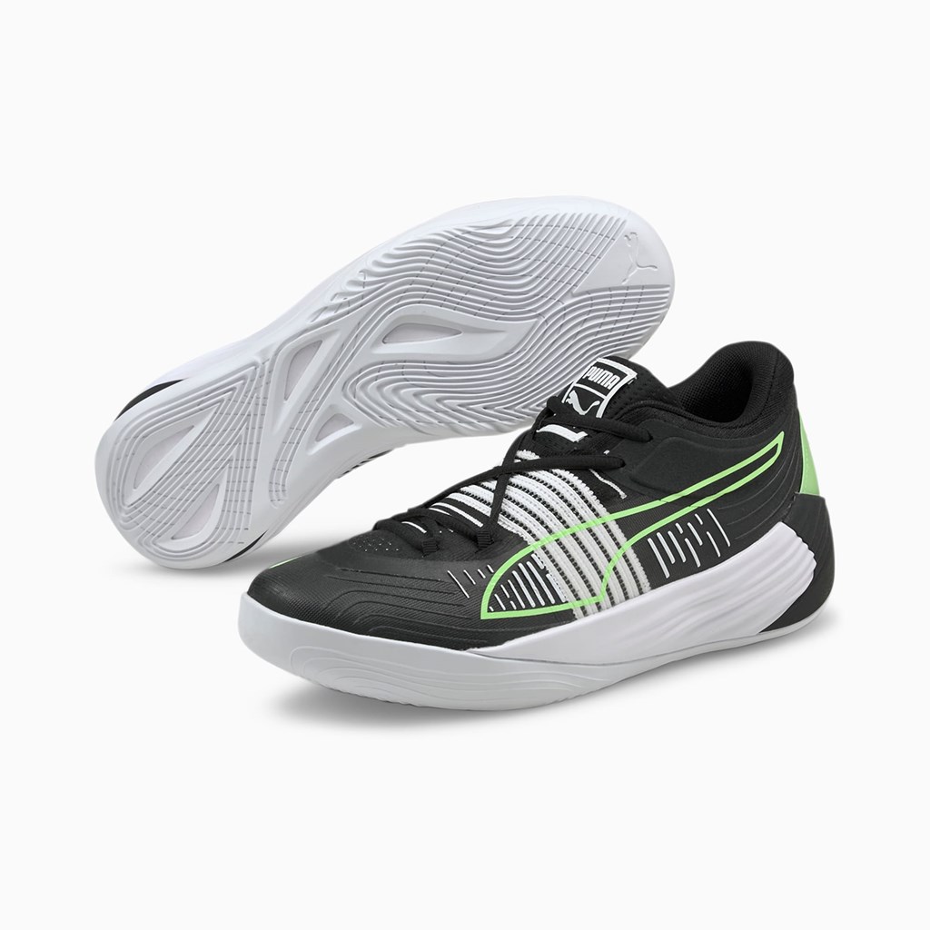 Dámské Basketbalové Boty Puma Fusion Nitro Černé Zelene | 479306-IUA