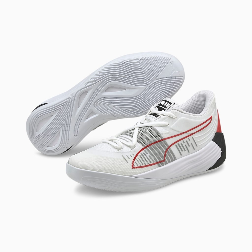 Dámské Basketbalové Boty Puma Fusion Nitro Bílé Červené | 819564-VCR