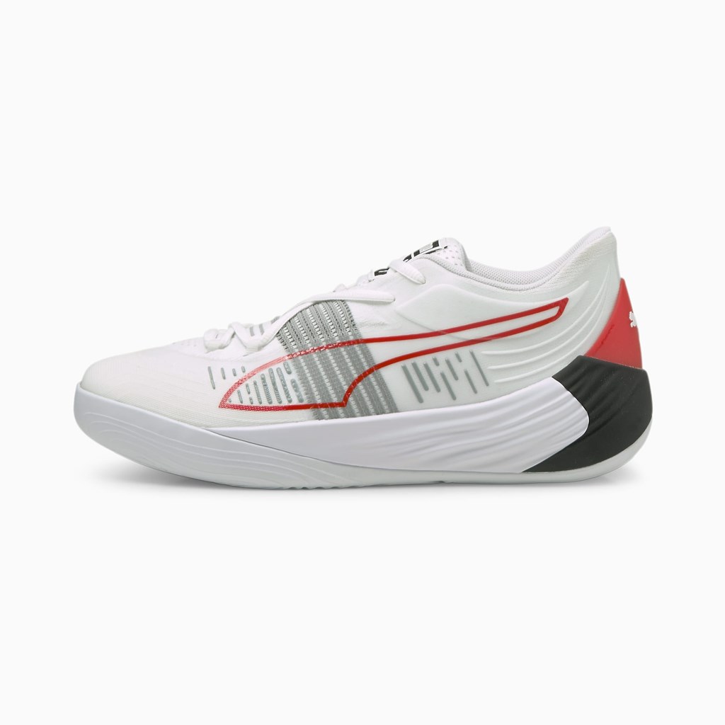 Dámské Basketbalové Boty Puma Fusion Nitro Bílé Červené | 819564-VCR