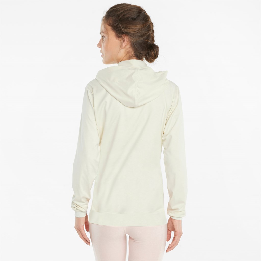 Dámské Bundy Puma Studio Yogini Full-Zip Tréninková Ivory Glow Heather | 730GIUFOW