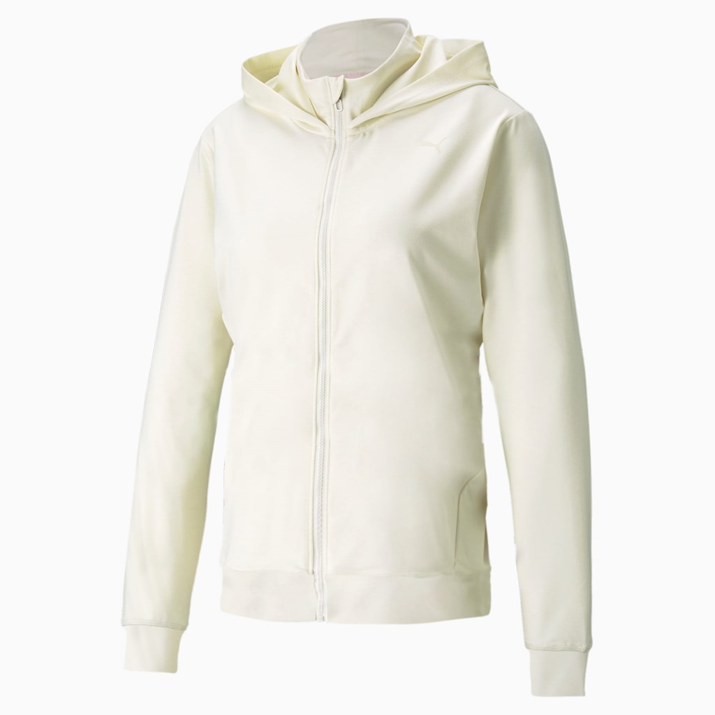 Dámské Bundy Puma Studio Yogini Full-Zip Tréninková Ivory Glow Heather | 730GIUFOW