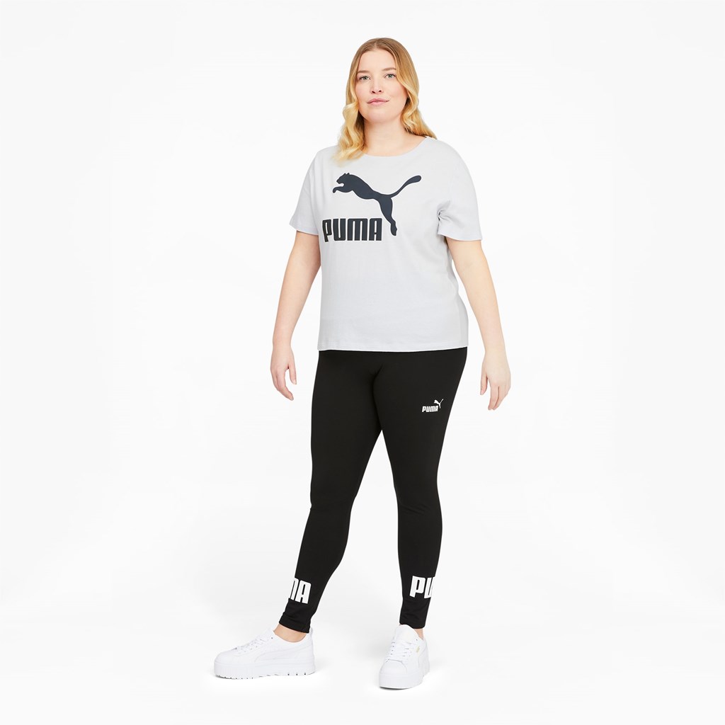 Dámské Běžecké Tričko Puma Classics Logo PL Arctic Ice | 389AJQPFW