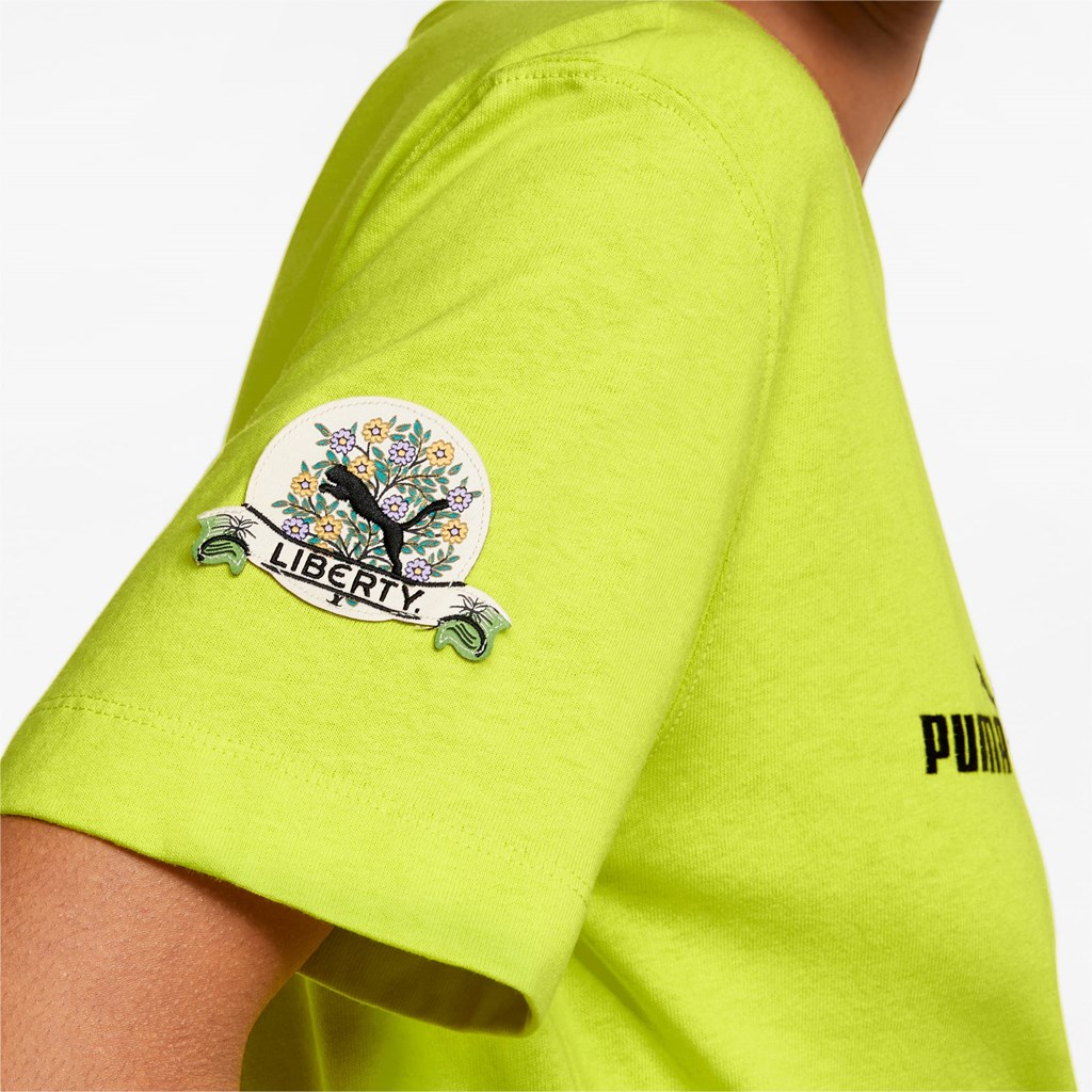 Dámské Běžecké Tričko Puma PUMA x LIBERTY Badge Sulphur Spring | 760VNRTSA