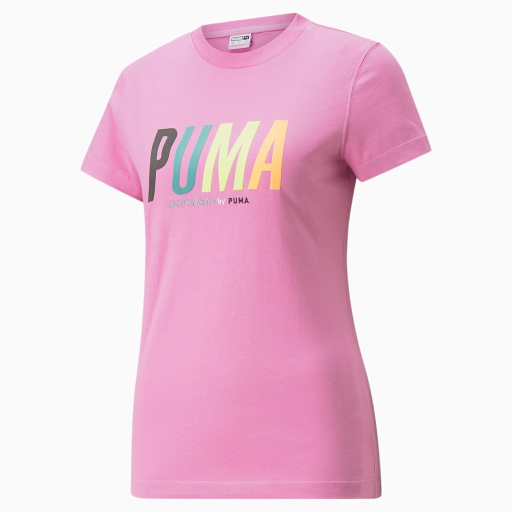 Dámské Běžecké Tričko Puma Sportswear by PUMA Graphic Opera Mauve | 708BKGSOL