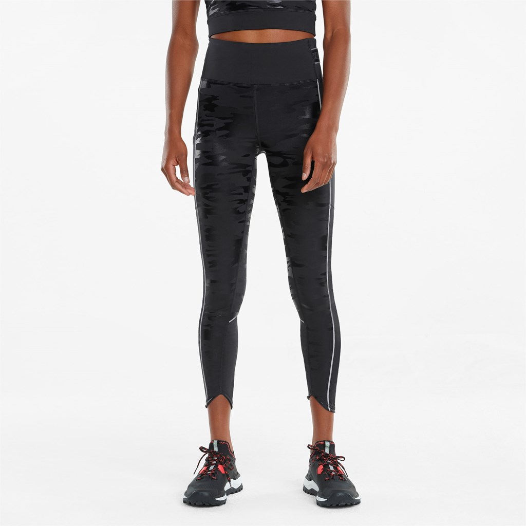 Dámské Legíny Puma High Shine High Waisted 7/8 Běžecké Černé | 204BDUPOR