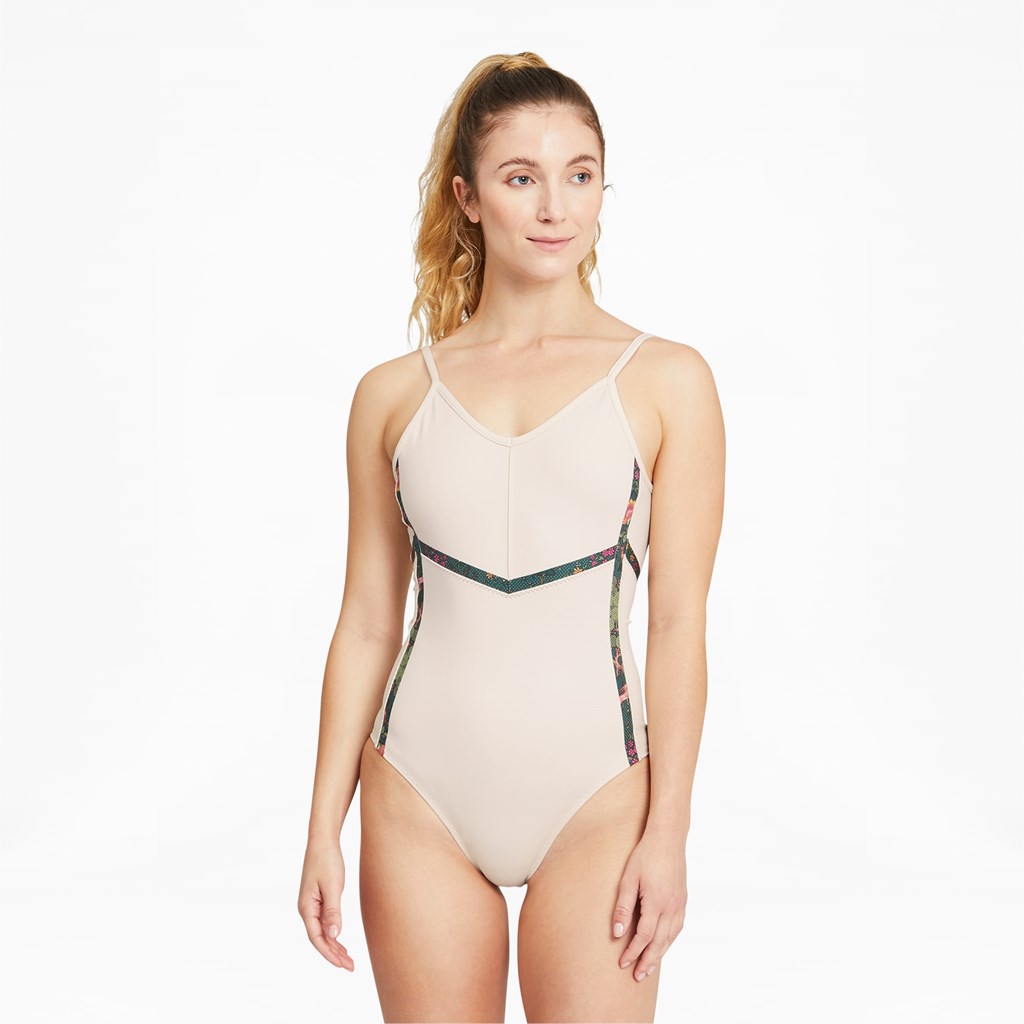 Dámské Leotard Puma PUMA x LIBERTY Forever Luxe Tréninková Birch | 537XTJQYR