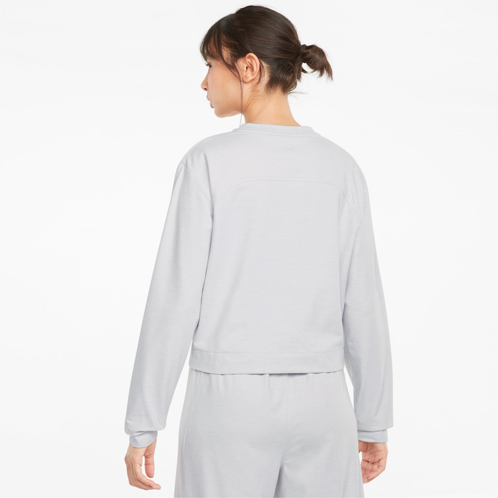 Dámské Mikiny Puma CLOUDSPUN Crew Neck Tréninková Nimbus Cloud Heather | TIHR05436