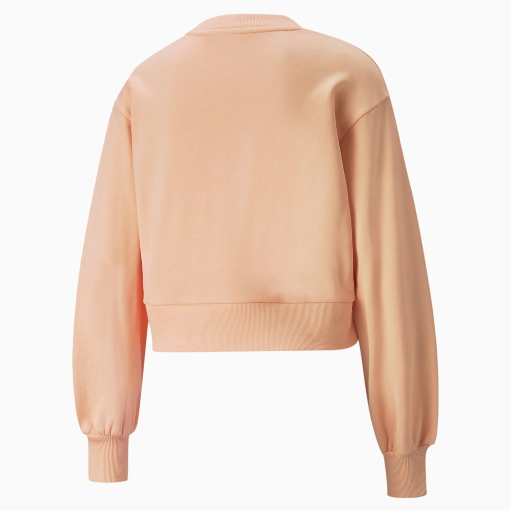 Dámské Mikiny Puma Classics Puff Sleeve Crew Neck Peach Parfait | OEJD92367