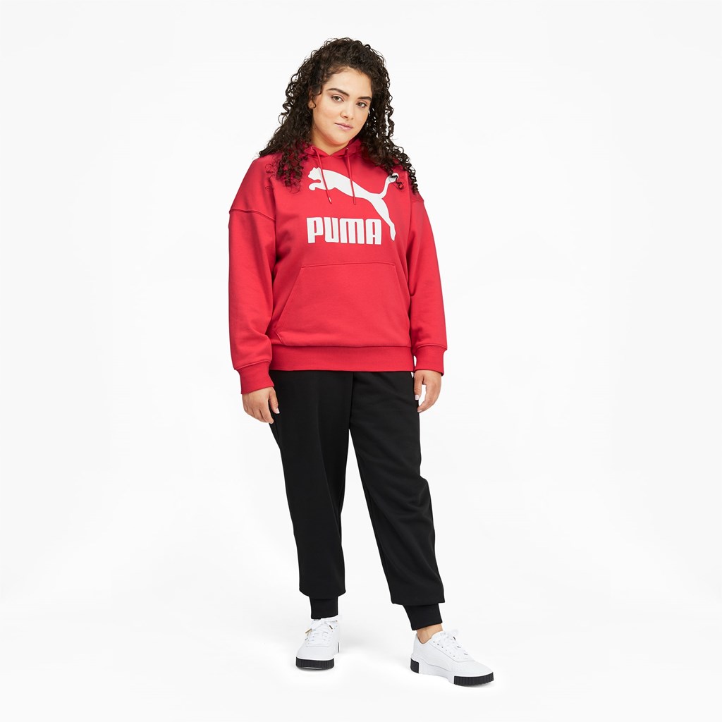 Dámské Mikiny S Kapucí Puma Classics Logo PL Růžové | 396872-ILW