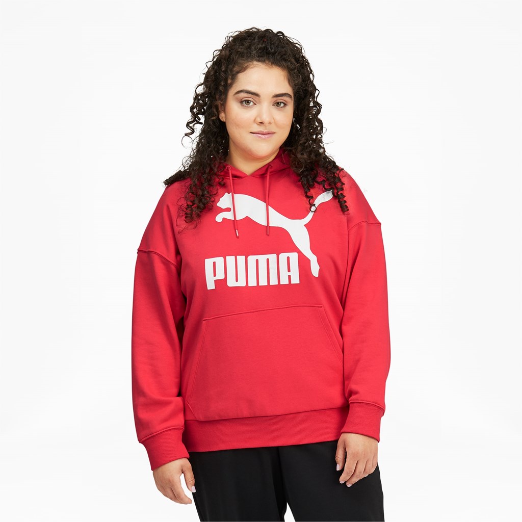 Dámské Mikiny S Kapucí Puma Classics Logo PL Růžové | 396872-ILW