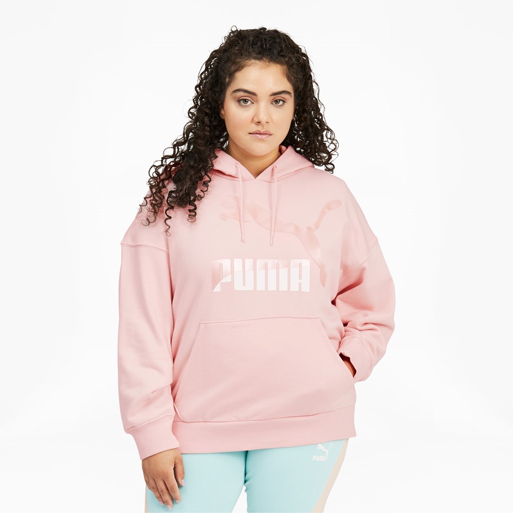 Dámské Mikiny S Kapucí Puma Classics Logo PL Lotus / Pearl | 487103-UKP