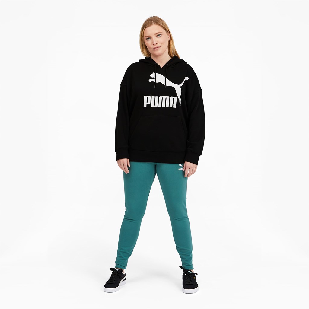 Dámské Mikiny S Kapucí Puma Classics Logo PL Černé | 830276-GNV