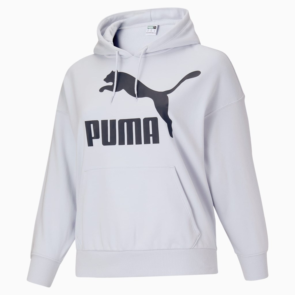 Dámské Mikiny S Kapucí Puma Classics Logo PL Arctic Ice | 843762-HUK