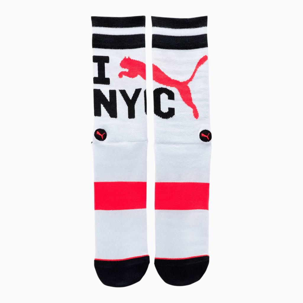 Dámské Ponožky Puma Unisex Crew Socks [1 Pair] Bílé Černé | WQFDX1308