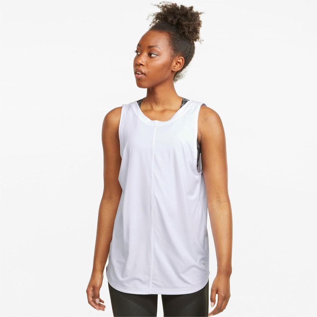 Dámské Tank Tops Puma CLOUDSPUN High Neck Tréninková Bílé | 9706215-QA