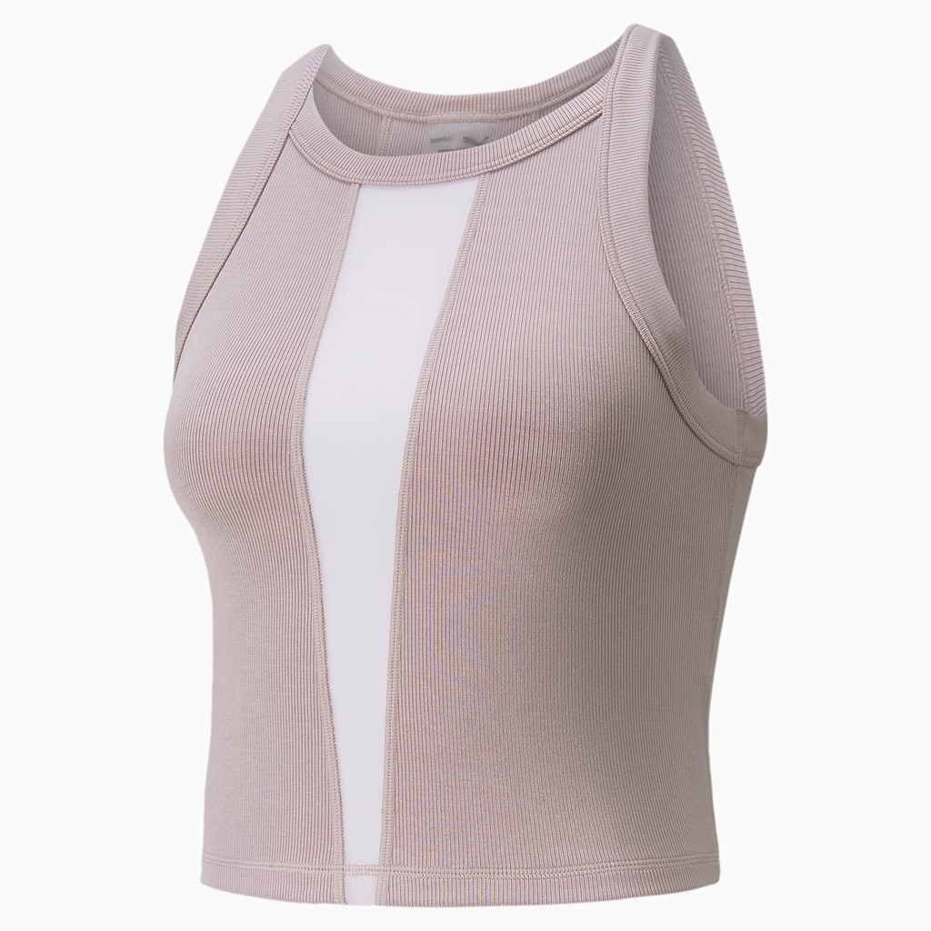 Dámské Tank Tops Puma Exhale Ribbed Tréninková Quail | 1543960-GF