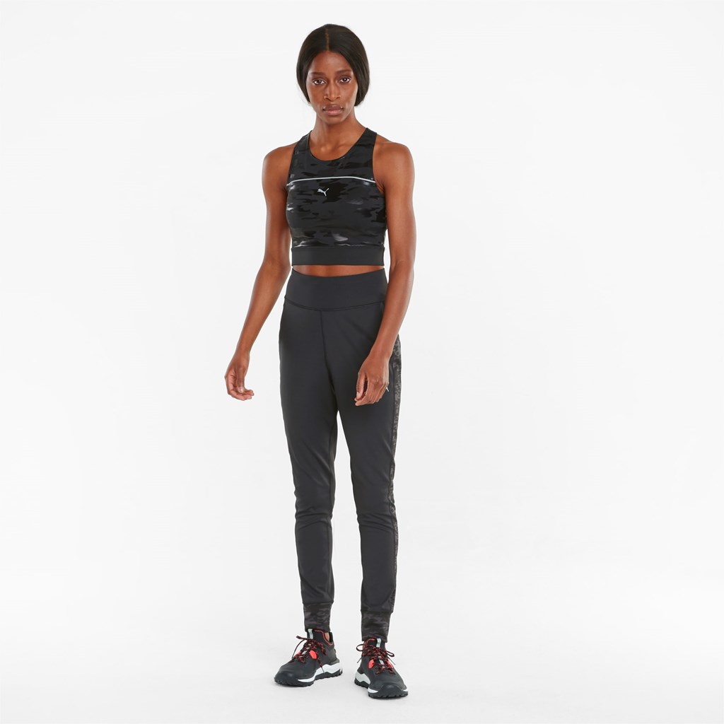 Dámské Tank Tops Puma High Shine Cropped Běžecké Černé | 6745219-YZ