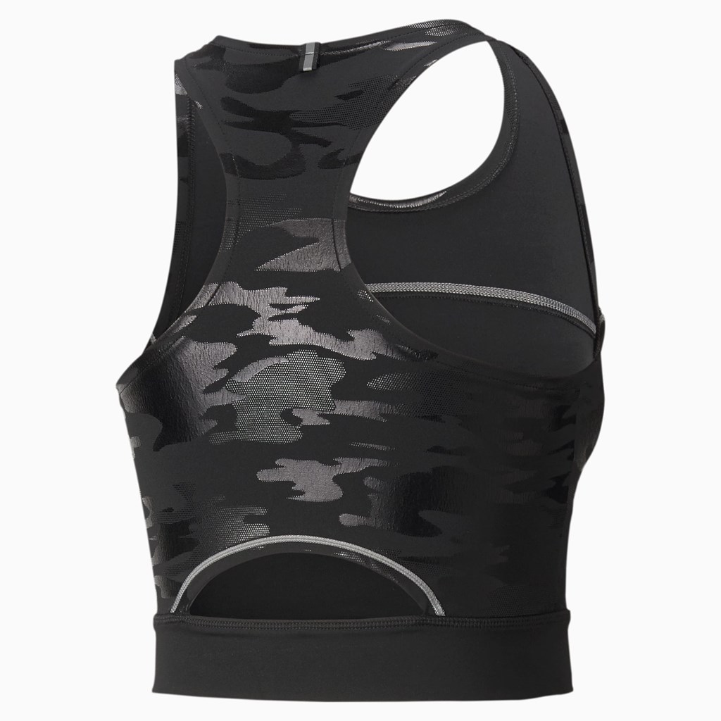 Dámské Tank Tops Puma High Shine Cropped Běžecké Černé | 6745219-YZ