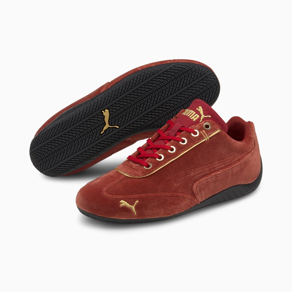 Dámské Tenisky Puma Speedcat Velvet Červené Zlaté | BXQMJ7853