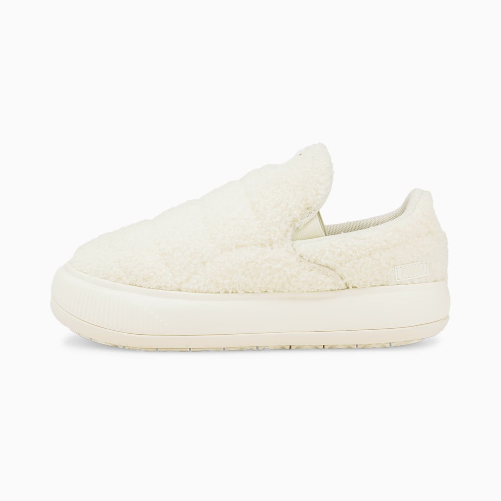 Dámské Tenisky Puma Suede Mayu Slip-On Teddy Marshmallow / Putty | 801EYJADH