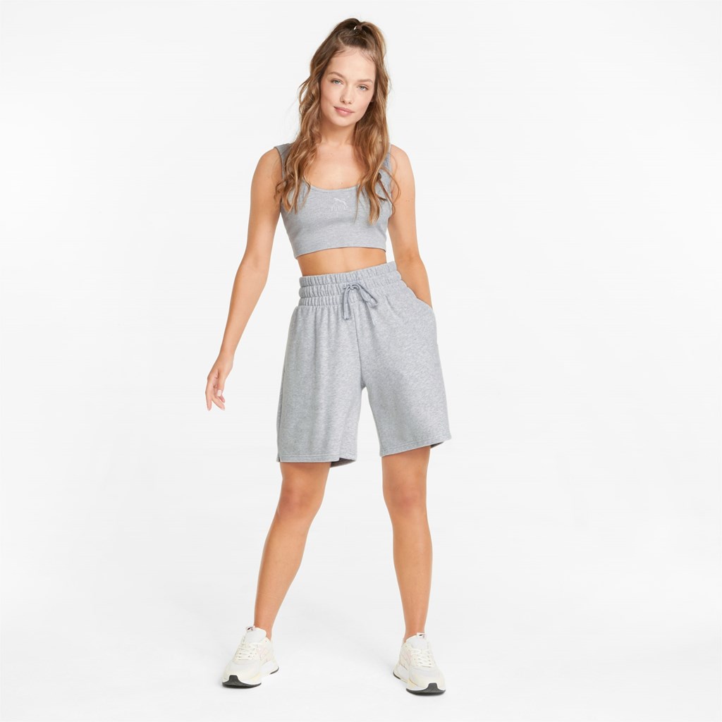 Dámské Topy Puma Classics Ribbed Crop Světle | 8326105-PO