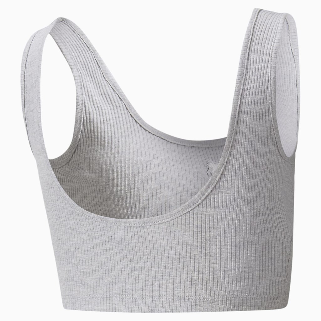 Dámské Topy Puma Classics Ribbed Crop Světle | 8326105-PO