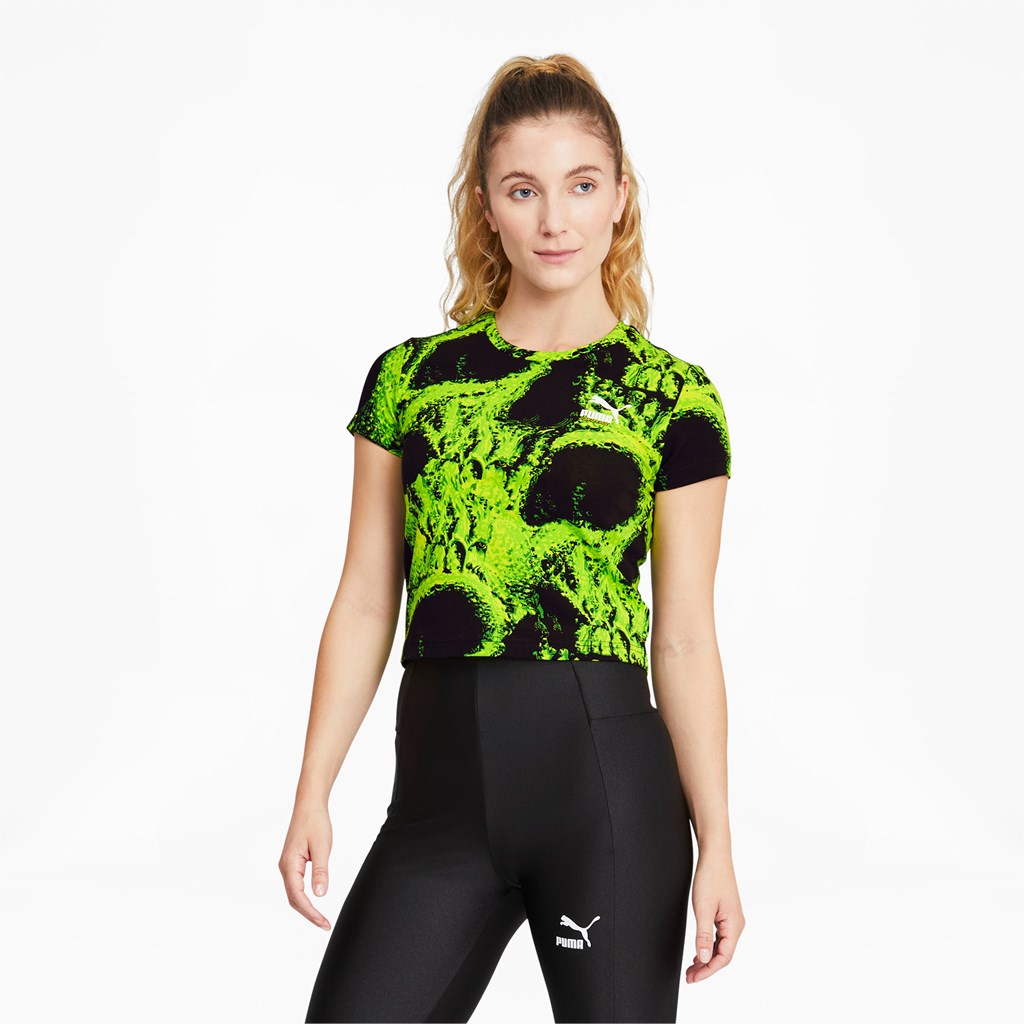 Dámské Topy Puma PUMA x SANTA CRUZ Printed Crop Bílé | 2473809-LB