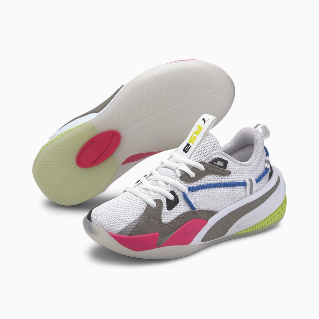 Dívčí Basketbalové Boty Puma Rs-dreamer Little Bílé Fialové | 681509-VAS