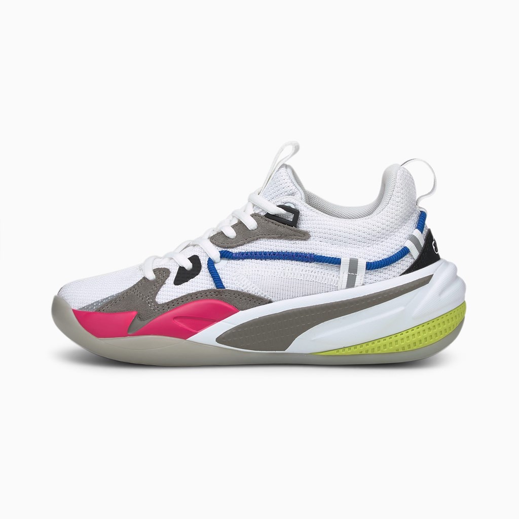 Dívčí Basketbalové Boty Puma Rs-dreamer Little Bílé Fialové | 681509-VAS