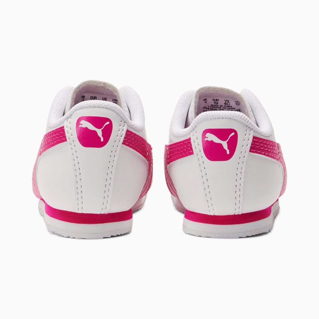 Dívčí Tenisky Puma Roma Basic Toddler Bílé Fuchsie Fialové | 574FKSEMV